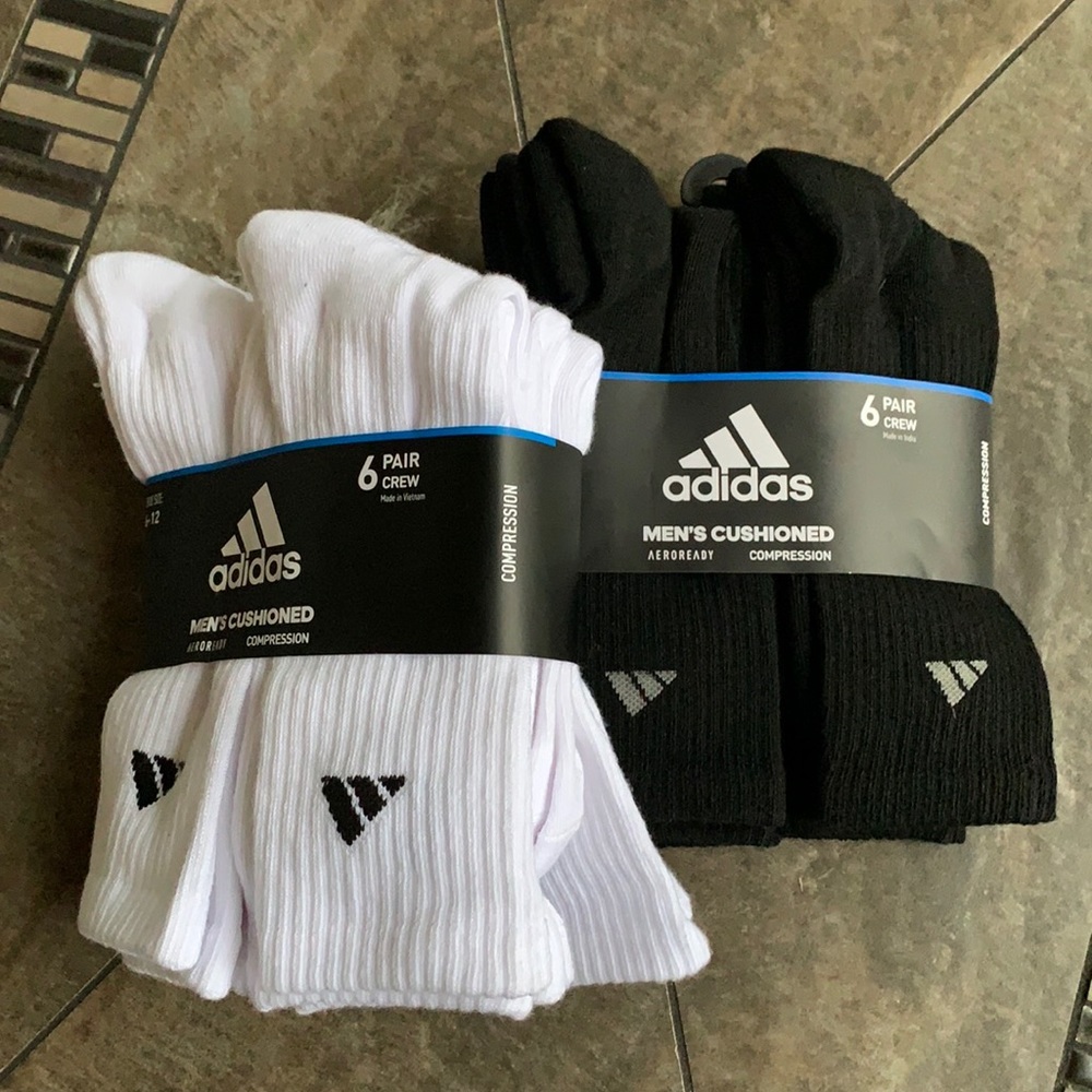 2 x 6 pairs socks set Adidas Cushioned Crew - Picture 10 of 10